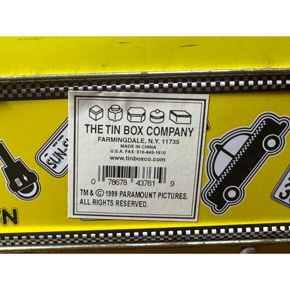 Vintage Rare 1999 Taxi TV Sitcom Metal Lunch Box The Tin Box Company Paramount - Picture 4 of 9